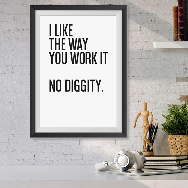 No Diggity Song Lyrics Portrait Poster Print (16 x 24) : : Home