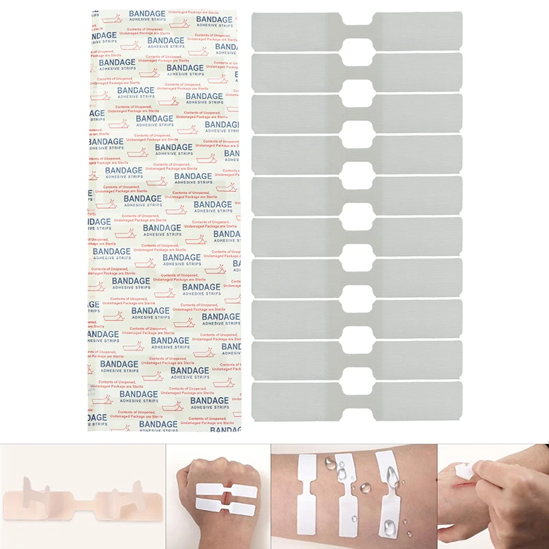 10PCs/Box 70x12mm Waterproof Band Aid Butterfly Adhesive Wound Closure Band Aid Emergency Kit Adhesive Bandages