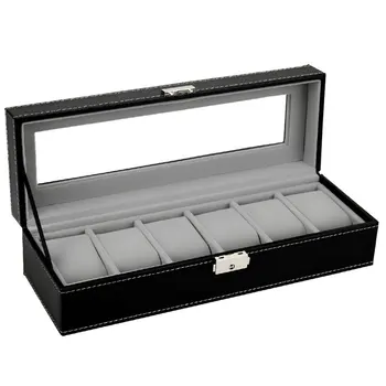 

Wooden/Leather 8/10/12 Grids Watch Display Sunglass Case Durable Packaging Holder Jewelry Collection Storage Organizer Box 2019
