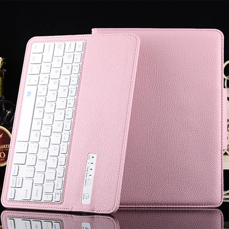 Клавиатура чехол для Apple, iPad, Складные PU Чехол-книжка со съемной Bluetooth Беспроводной клавиатура для iPad Tablet