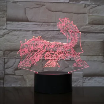 

Robot Monster LED Night Light with 7 / 16 Colors Change Effect 2019 New Kids Gift Bedroom Decoration Dropshipping 3D-1432