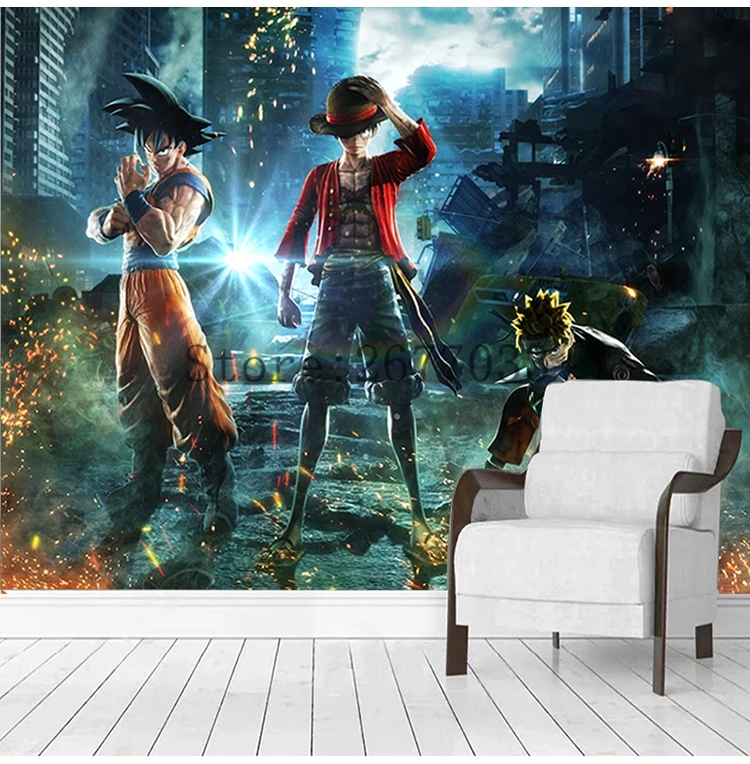 Description Picture 4 of itemCustom 3D Photo Wallpaper For Kids Room Cartoon Anime Characters Poster Children Room Bedroom Wall Decoration Mural 3D Wallpaper