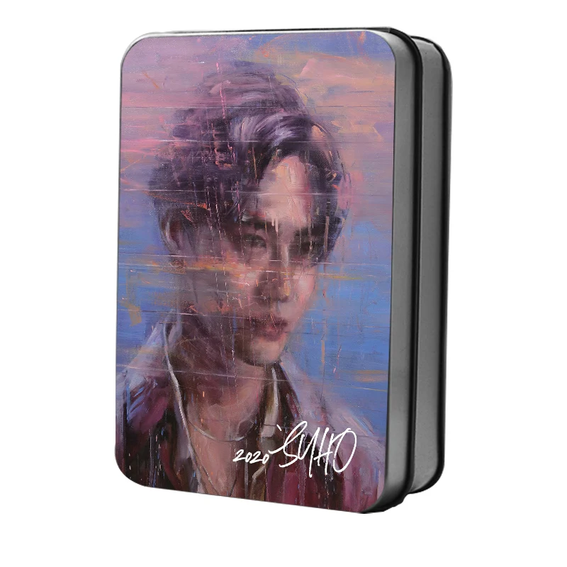 Kpop EXO SUHO solo Автопортрет фото Lomo Card K-pop красные бархатные вентиляторы Подарочная