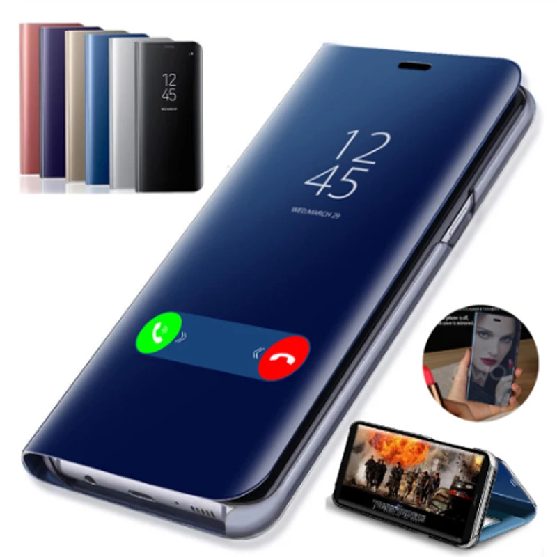 

Smart Mirror Flip Case For OPPO F11 Pro Luxury Clear View PU Leather Cover for OPPO F11Pro Smart View Case for OPPO F11