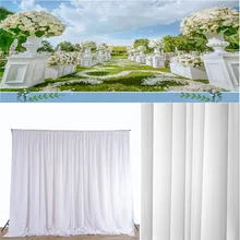 Белые прозрачные шелковые тканевые шторы, панели, Висячие шторы, фон для фотосъемки, свадеб, вечеринок, мероприятий, сделай сам, текстиль, 2,4x1,5 м