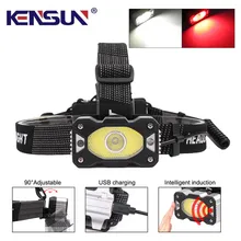 

New XPG+COB Headlights USB Charging Sensor Outdoor Glare Lighting LED Headlamp