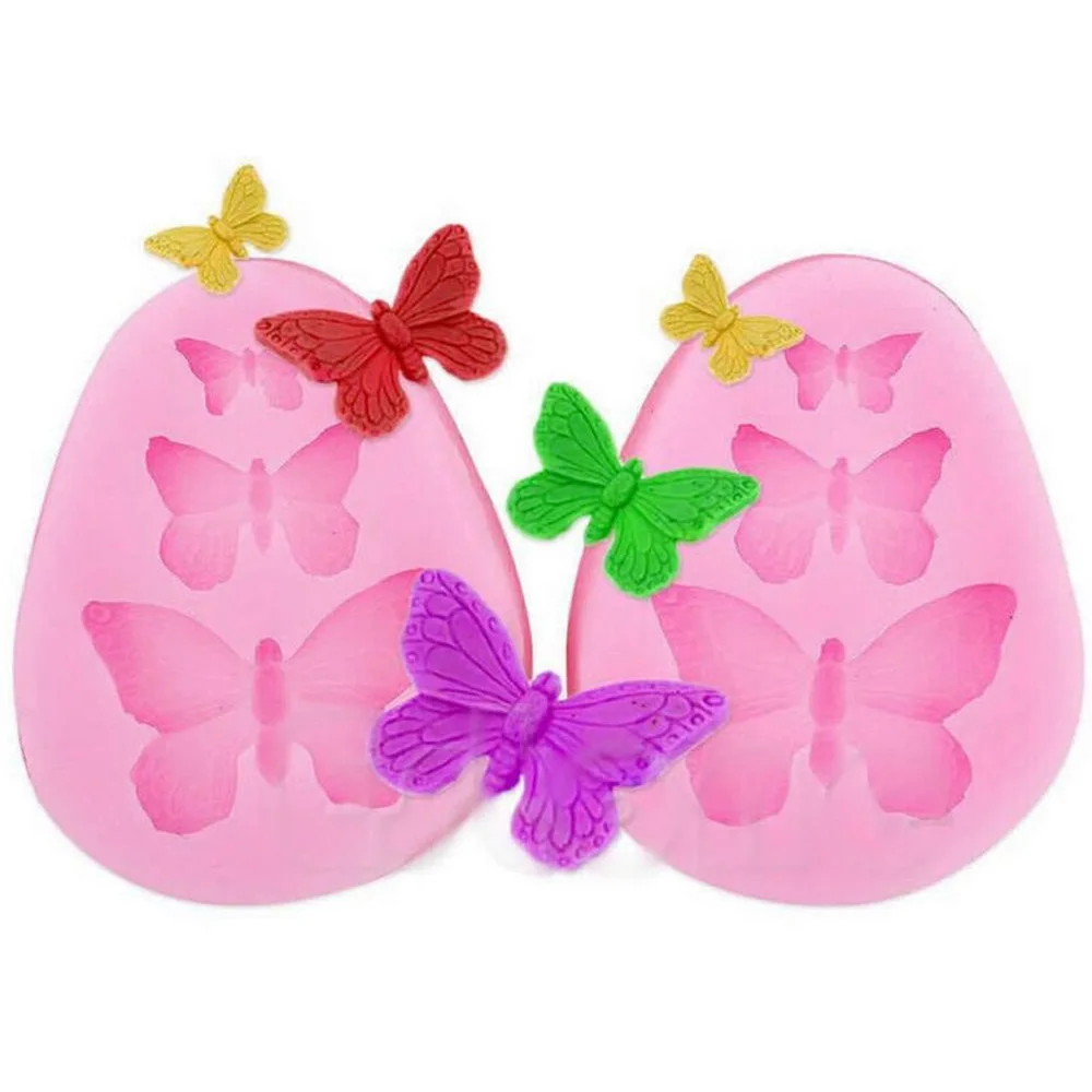 

3D Butterfly Cake Mold Silicone Fondant Sugarcraft Chocolate Baking Mold Backware Cooking Tool Sugar Jelly Pudding Decoration
