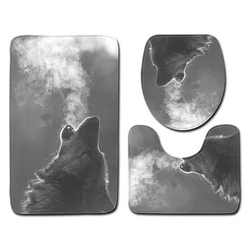 

Cute Animal Pattern Mat Bathroom Mat Toilet Three-Piece Cross-Border Supply Wish Amazon Spot Delivery