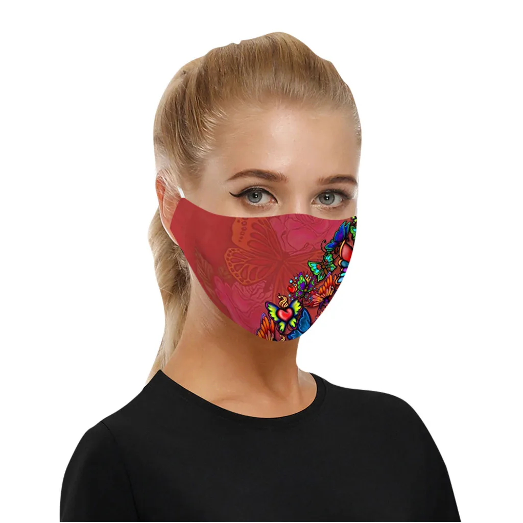 Universal Dust-Proof And Smog-Washable Mask For Adults In Europe And America  Reusable Mouth Cover Fashion Fabric Masks#T2