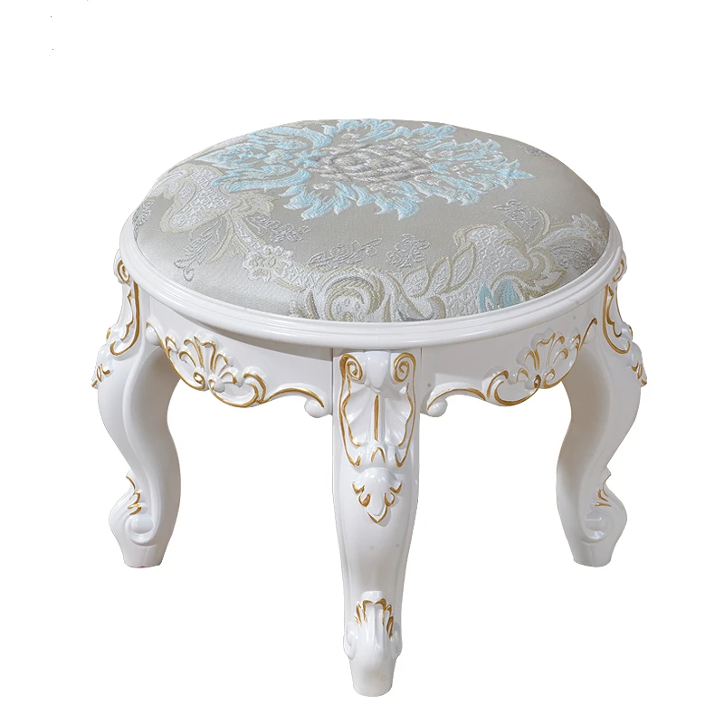 

European Low Stools Coffee Table Stools Home Fabric Stools Creative Baby Backrest Living Room Shoes Bench