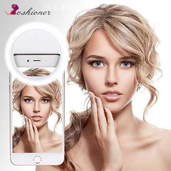 

Makeup Mirror Universal Selfie Lamp Mobile Phone Lens Light USB LED Luminous Ring Clip Darkness Photo Fill Light Beauty Tools