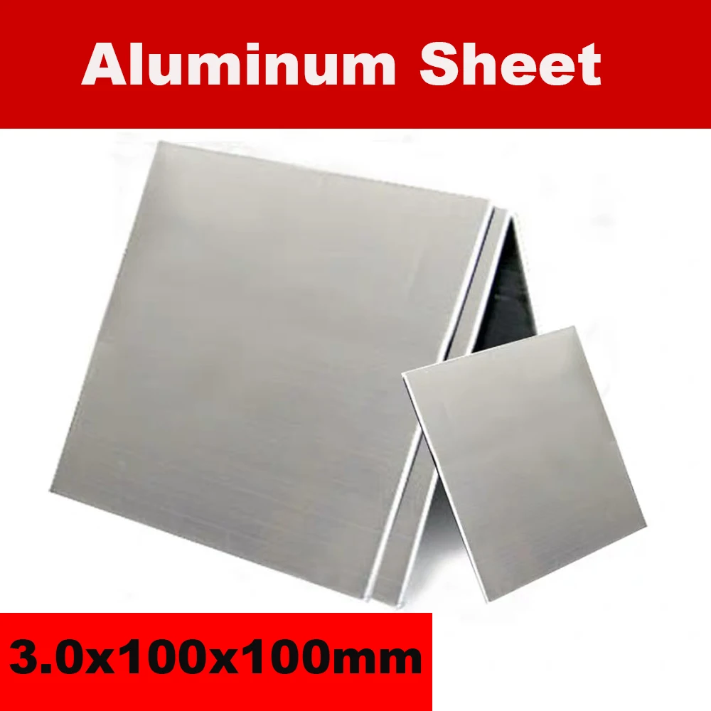 1060 Aluminum Sheet 3.0x100x100mm Plate Customized Size DIY Material Laser Cutting CNC Frame Metal Board With Membrane | Инструменты
