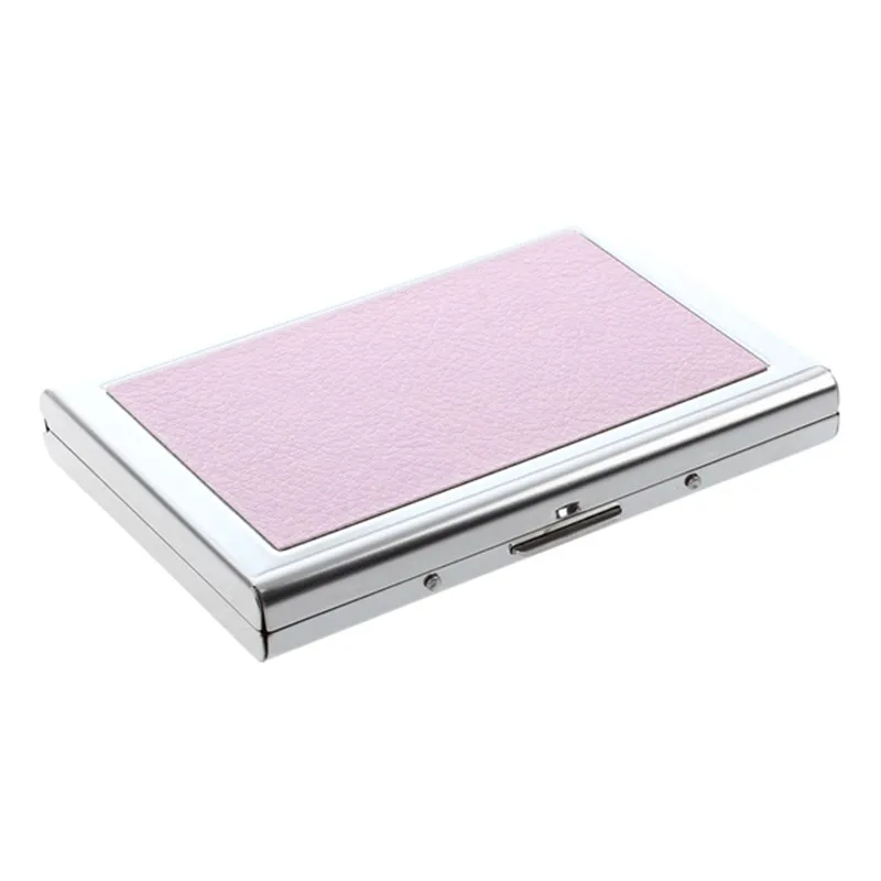Водонепроницаемый чехол-портмоне из нержавеющей стали для визиток и кредитных карт; Цвет: розовый