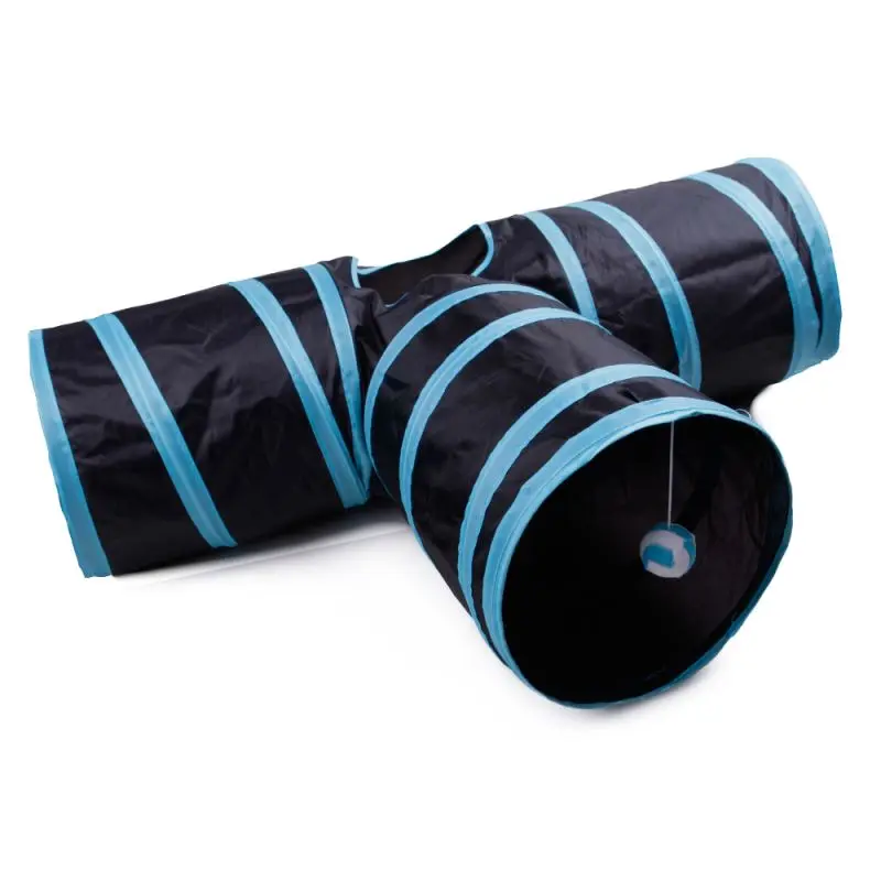 3 ways tunnels blue Складные туннели для кошек/кроличий туннель - Цвет: 3 ways tunnels blue
