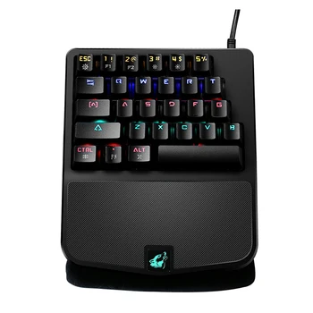 

Office Keypad USB Laptops Mechanical Portable One Handed Universal Keyboard 28 Keys LED Backlight Wired Home Ergonomic