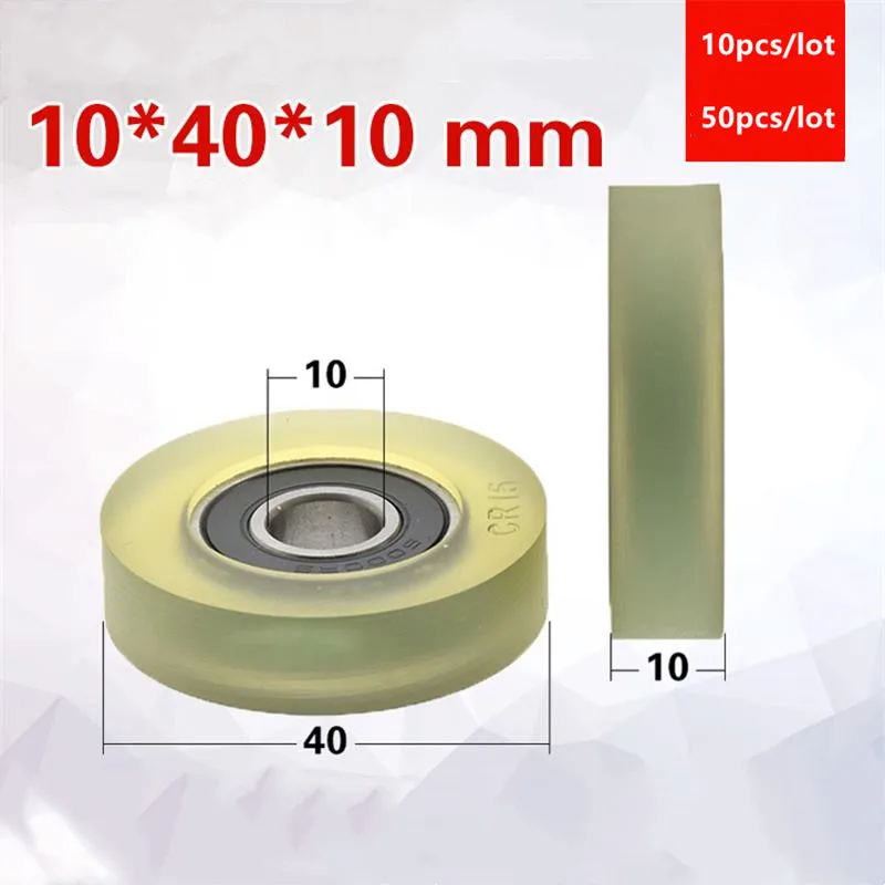 10 шт./50 шт. 10*40*10 мм тихий направляющий ролик конвейерной ленты полиуретан 6000 6000RS