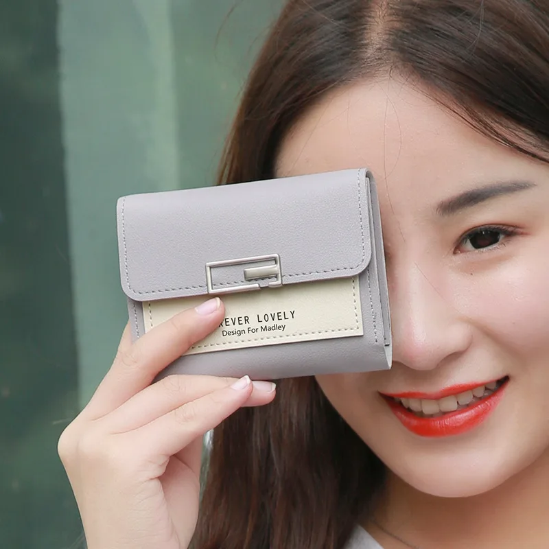 HZ125 NEW women's wallet short wallet ladies wallet letter purse ladies and women's buckle wallet card package HZ125 NEW women's wallet short wallet ladies wallet letter purse ladies and women's buckle wallet card package
