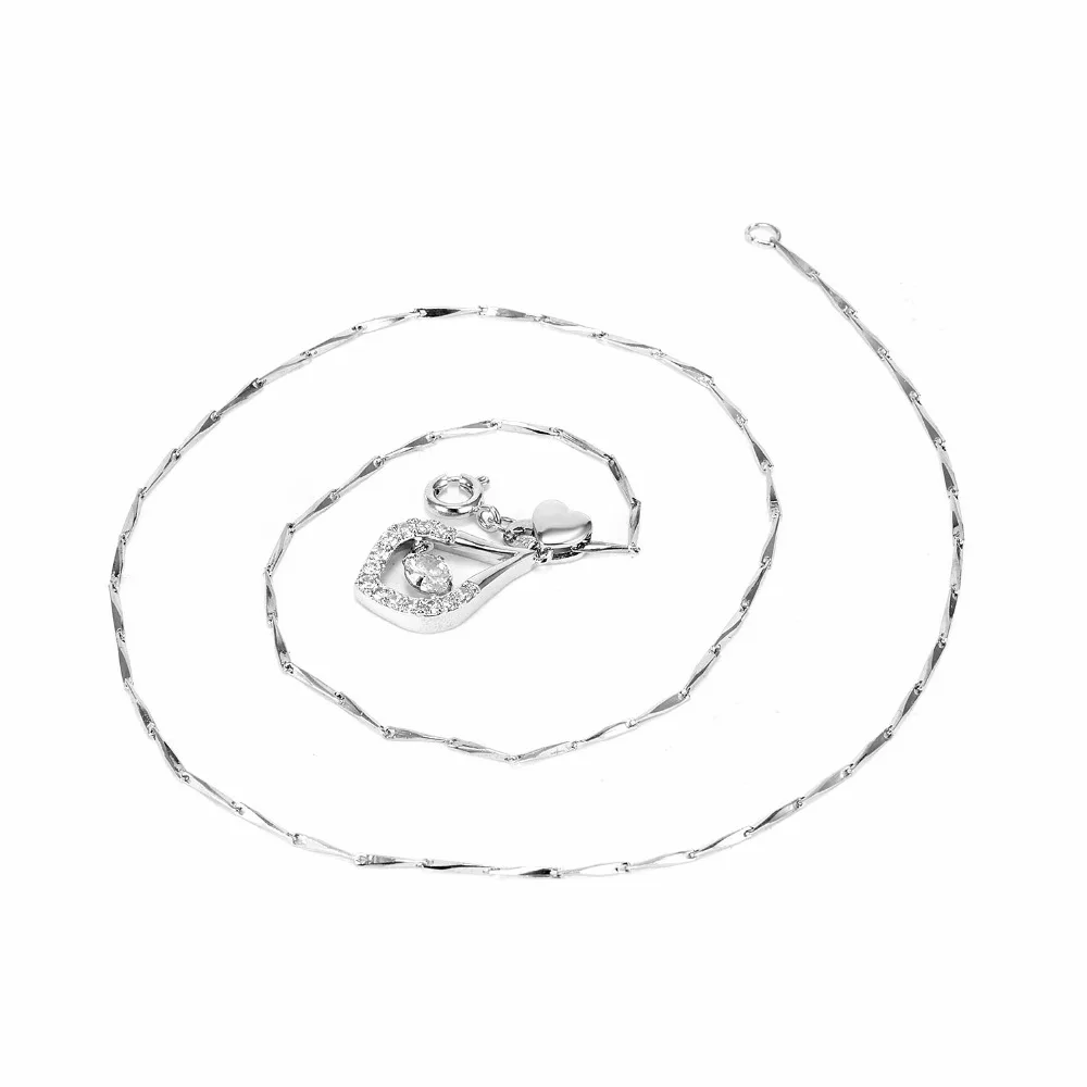 Серебряное ожерелье с кулоном в виде капли из кубического циркония, ожерелье с кулоном в виде сердечек и ключиц, короткое ожерелье с цепочкой, ювелирное изделие
