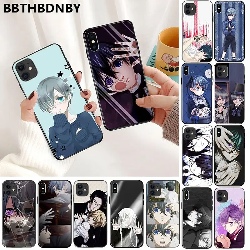 Для iPhone 11 Negro Butler Kuroshitsuji черный мягкий чехол для телефона из ТПУ pro XS MAX 8 7 6 6S Plus X 5 5S
