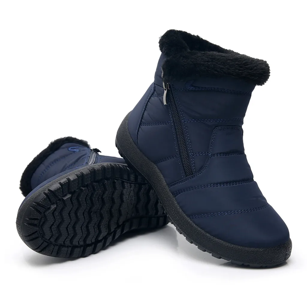 Size35-48; женская зимняя обувь из водонепроницаемого материала; пара зимних сапог унисекс; зимние сапоги на меху с нескользящей подошвой; Теплые повседневные сапоги для мам