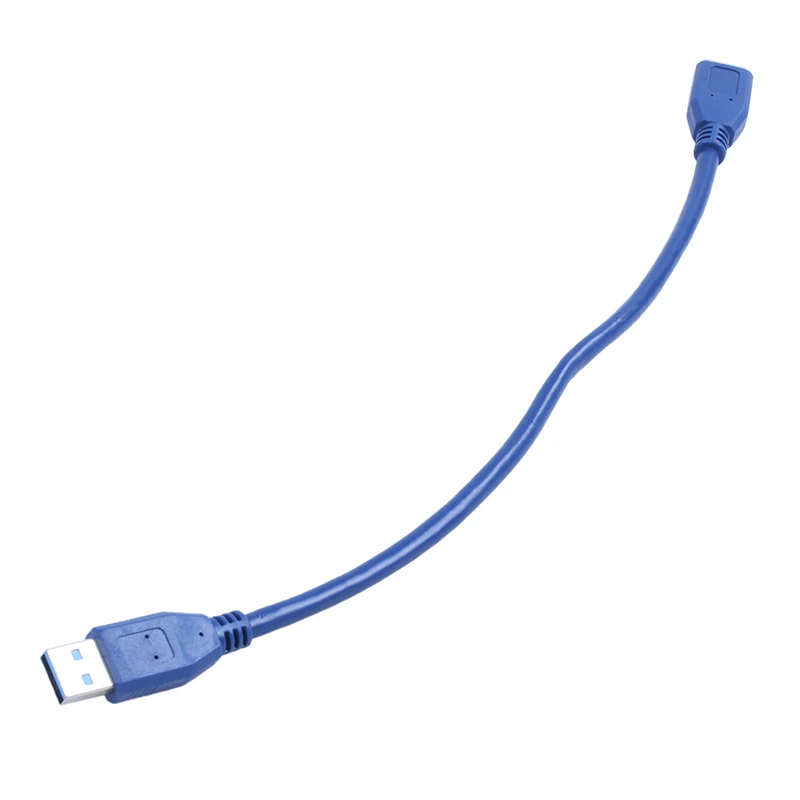Hot 3C-30 cm blue USB 3.0 male- Micro-B male cable sync and charge power cord