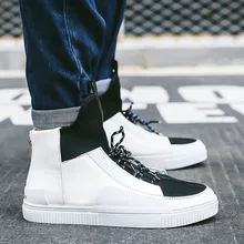 Сезон осень; коллекция года; Новинка; обувь на высоком каблуке; Мужская обувь в Корейском стиле; дышащая обувь в стиле хип-хоп; Gao Bang; Бортовая обувь; цвет белый