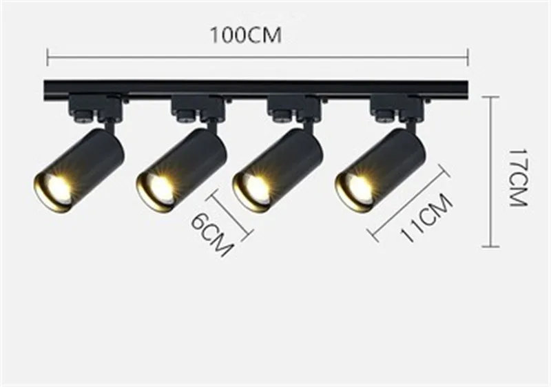 Современные направляющие прожекторы светодиодные потолочные лампы гостиной стены прохода бар Gu10 трек свет с Рельсом