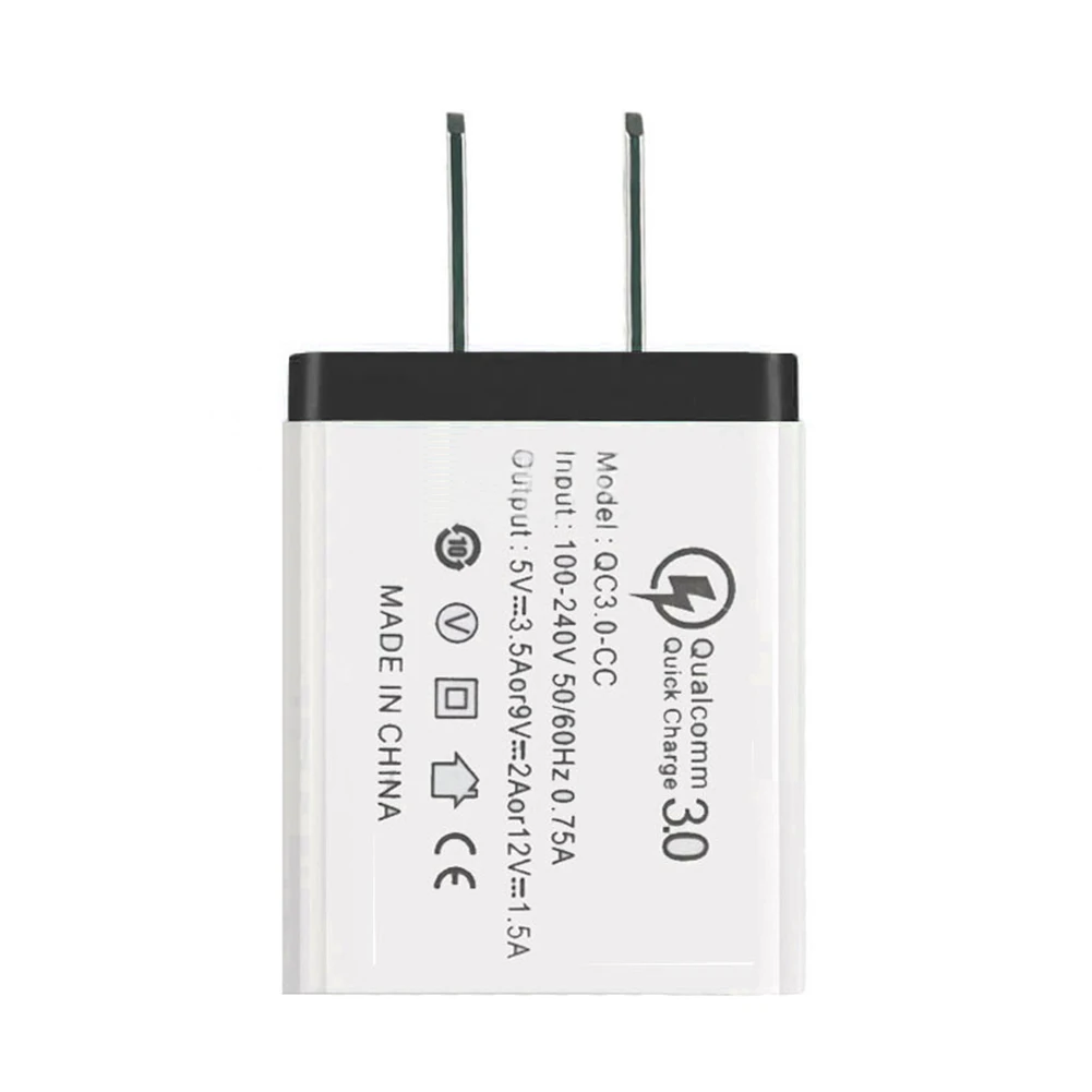 5 шт. QC3.0 универсальная Быстрая зарядка 2 Pin US EU вилка USB настенное зарядное устройство для телефона адаптер для путешествий US/EU быстрое зарядное устройство usb зарядная головка