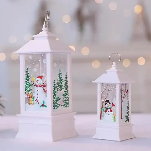 Дед Мороз Домашний Декор светодиодный светильник подвесной фонарь Рождественское украшение Санта Клаус снеговик лося угол