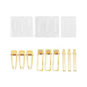 

2020 New Silicone Resin Epoxy Mold Hair Clip Barrette Making Kit DIY Jewelry Casting Tool