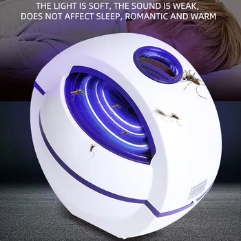 

New USB Powered Mosquito Killer Lamp Electric No Noise 360° Insect Killer Bug Zapper Mosquito Trap Light For Bedroom Home