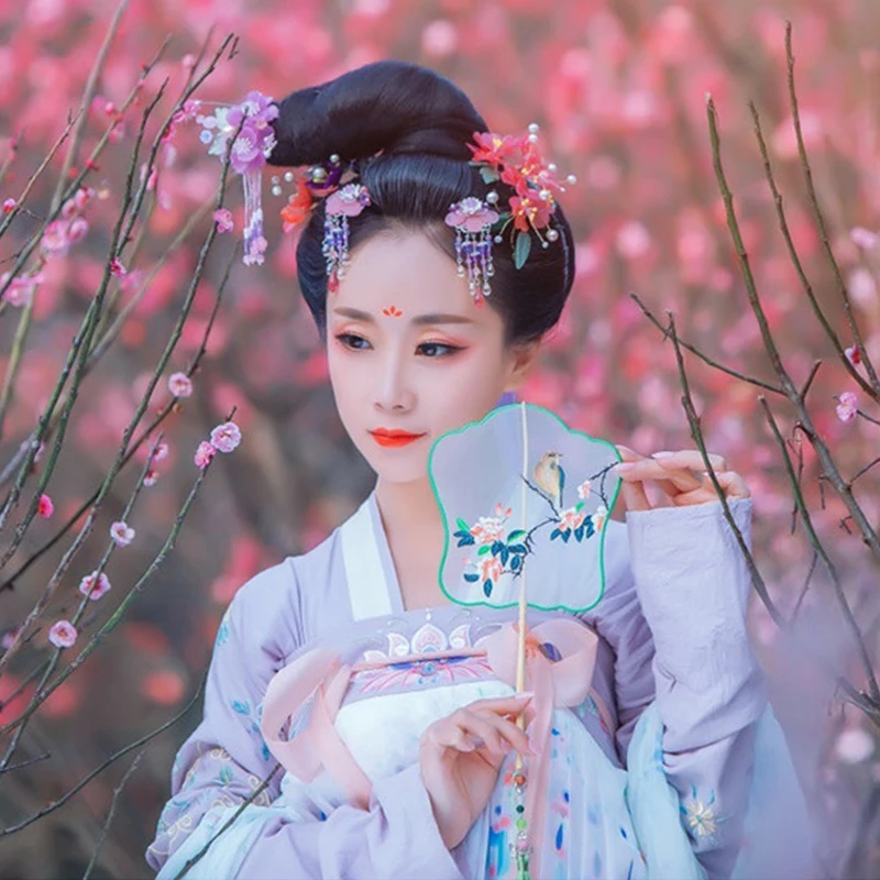 Hanfu Женский костюм для классических танцев древний карнавальный наряд народная фея платье восточные для певицы для сцены одежда для сцены DF1309