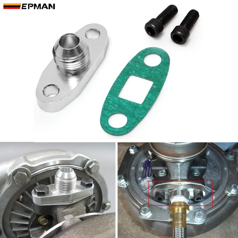 Billet Turbo Oil Drain Return Flange 10 AN Garrett GT28 GT30 GT35 Ball