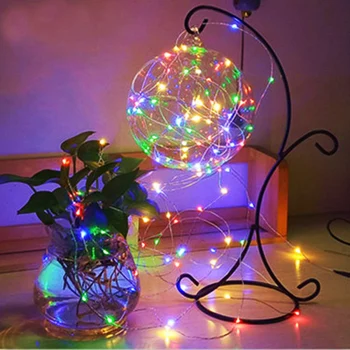 

Fairytale string lights copper wire without switch outdoor decoration garden 2M 20 LED waterproof low consumption colorful