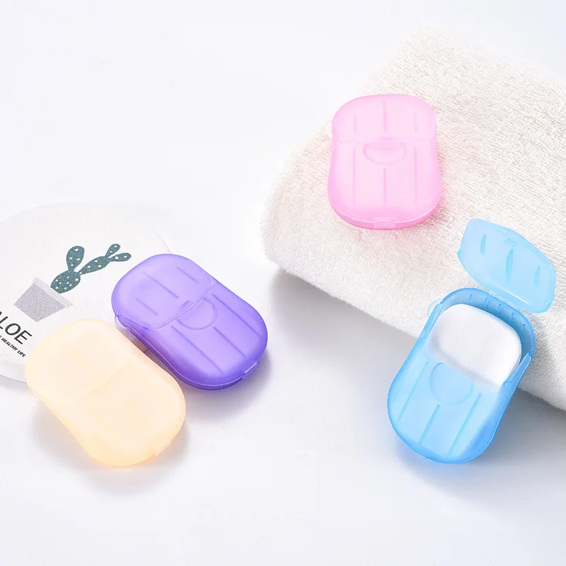 20pcs/lot Portable Washing Hand Wipes Bath Travel Scented Slice Sheets Foaming Box Paper Soap Wholesale Drop Shipping Colorful | Дом и сад
