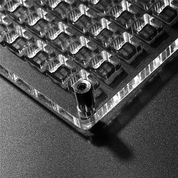 

For Mechanical Keyboard Switch Grease Metal Bracket 104 Shaft Seat Transparent Acrylic Position Plate Shaft Tester
