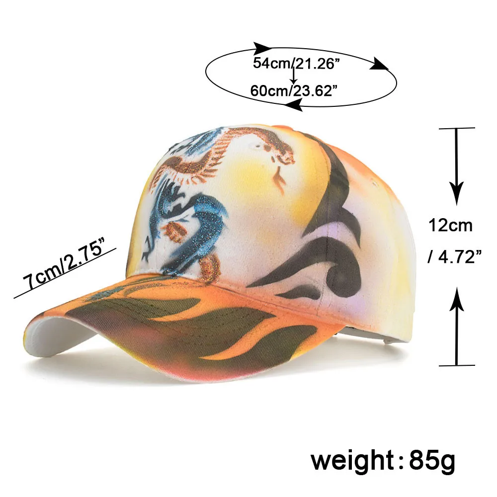 Men Women Adjustable Animal Printed Cap Bone Gorras Tactical Baseball Hat Shade