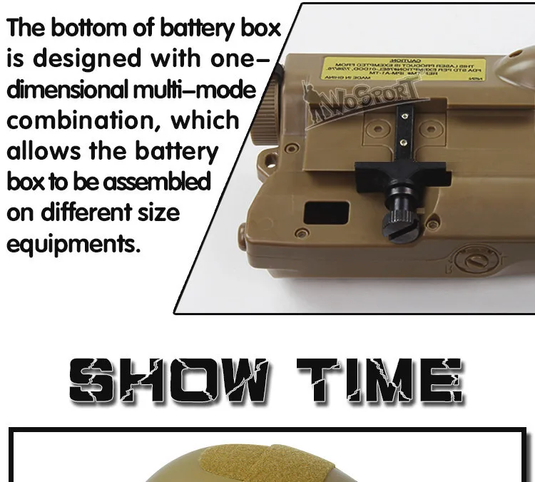 WoSport Тактический Peq-16 коробка для батарейного отсека страйкбол охотничье оборудование для тактического использования снаряжения Пейнтбол Спорт на открытом воздухе мужской черный пустынный