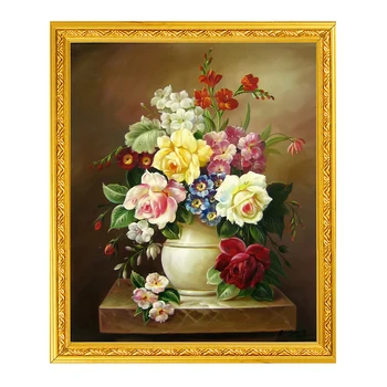 

Needlework,DIY Oil painting vase peony flower living room Cross stitch,Sets For Embroidery kit Full Cross-Stitching Silk Thread