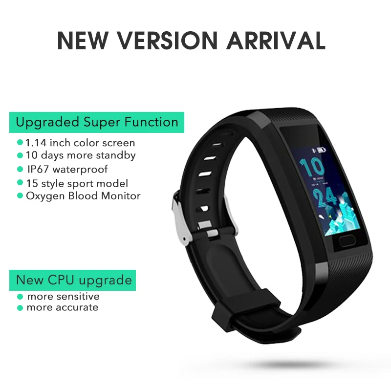 

118 Plus Smart Watch IP67 Waterproof Smart Watch Heart Rate Sleep Monitor Blood Pressure Fitness Tracker Sport Smart Bracelet