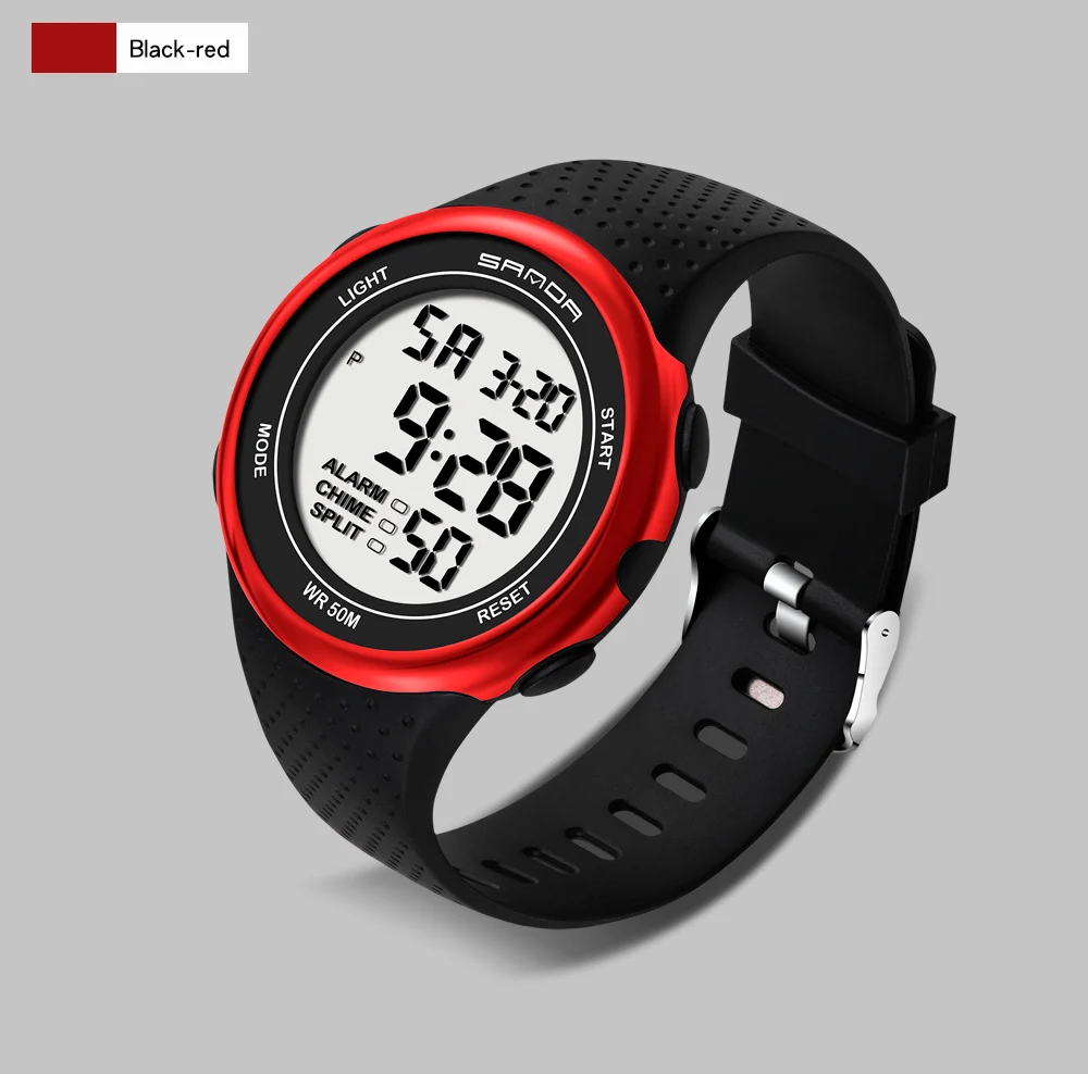 10 Year Battery Watch Oudoor Sport Watch Men 100M Waterproof Digital Watches Man Japanese Movement Thai Rubber Strap Sanda Watch