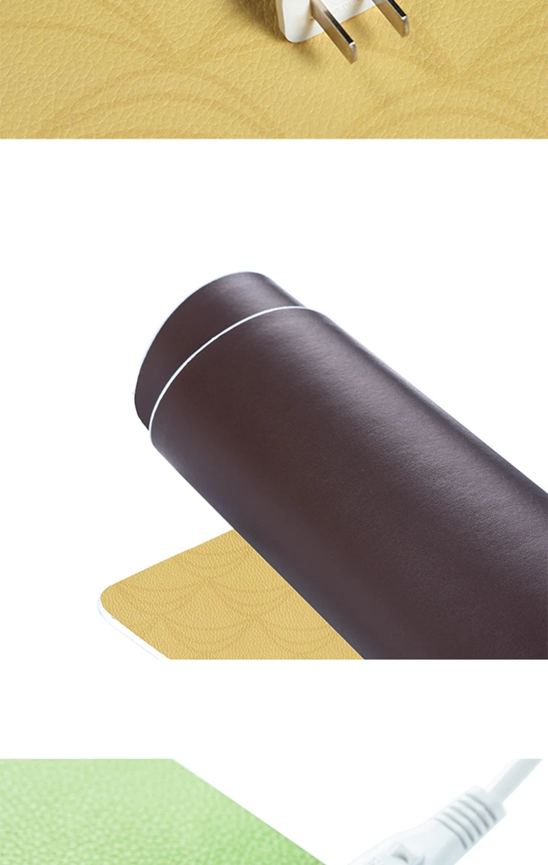 Multifunctional PU leather waterproof heating computer desk mouse pad writing pad warm table warm hand pad
