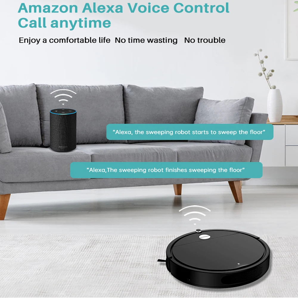 US $98.70 Robot Vacuum Cleaner Map NavigationWiFi App3000Pa SuctionSmart MemoryElectric WaterTankWet MoppingDisinfect