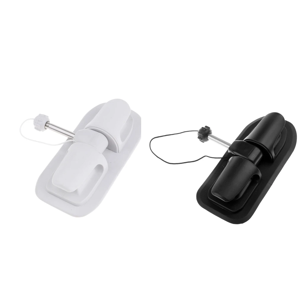 2 Piece Deluxe PVC Oar Lock Patch Grey Black For Inflatable Boat Raft Dinghy