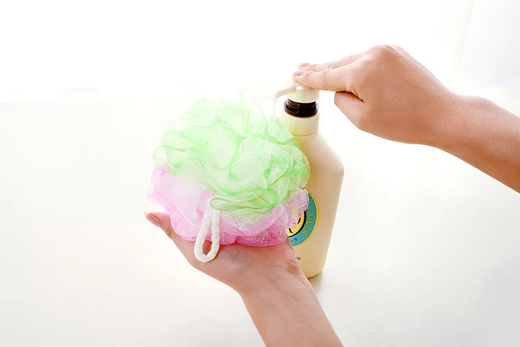 Clean Mesh Sponge Bath Towel Soft Decontamination Colorful Mesh Sponge Loofah qi pao qiu In-depth Removing Pores of Dirt
