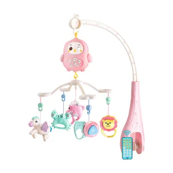 

0to12months Timing Projection Box Rattles Durable Soft Lighting Baby Bell Newborn 360 Degree Rotation Removable Portable