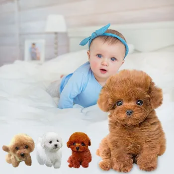 

Lovely Simulation Puppy Plush Toy Kids Baby Realistic Teddy Dog Doll Handmade High-Quality Toys Dog Plush Stuffed Animal Doll #