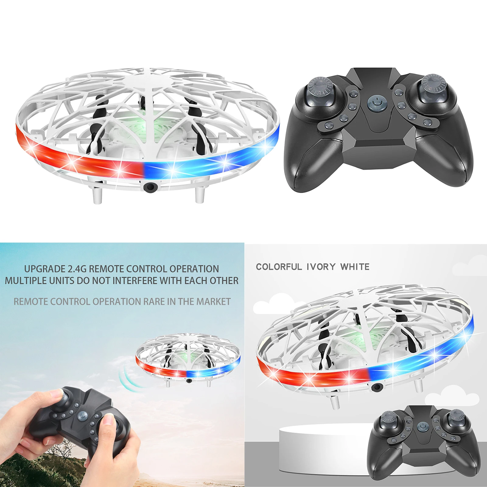 Mini Helicopter RC UFO Drone Aircraft Hand Operated RC Quadcopter Electric Induction Toys for Children Kids Girls Boys Gift