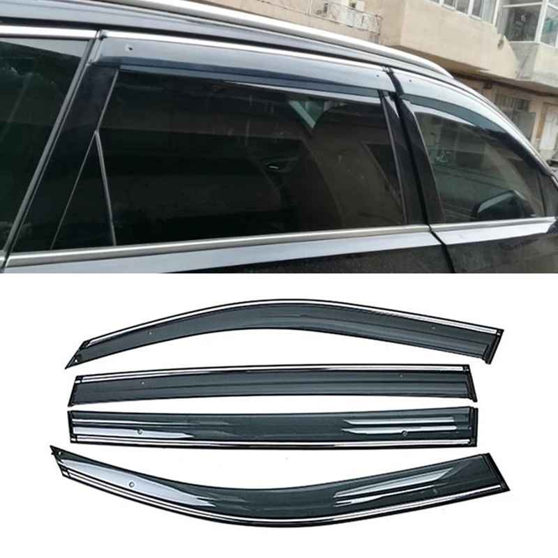 

4PCS For Audi Q7 CAR Window Visor Side Waterproof Decoration Shield Exterior Splitter Accessories Body Kit 2016-2020 Year