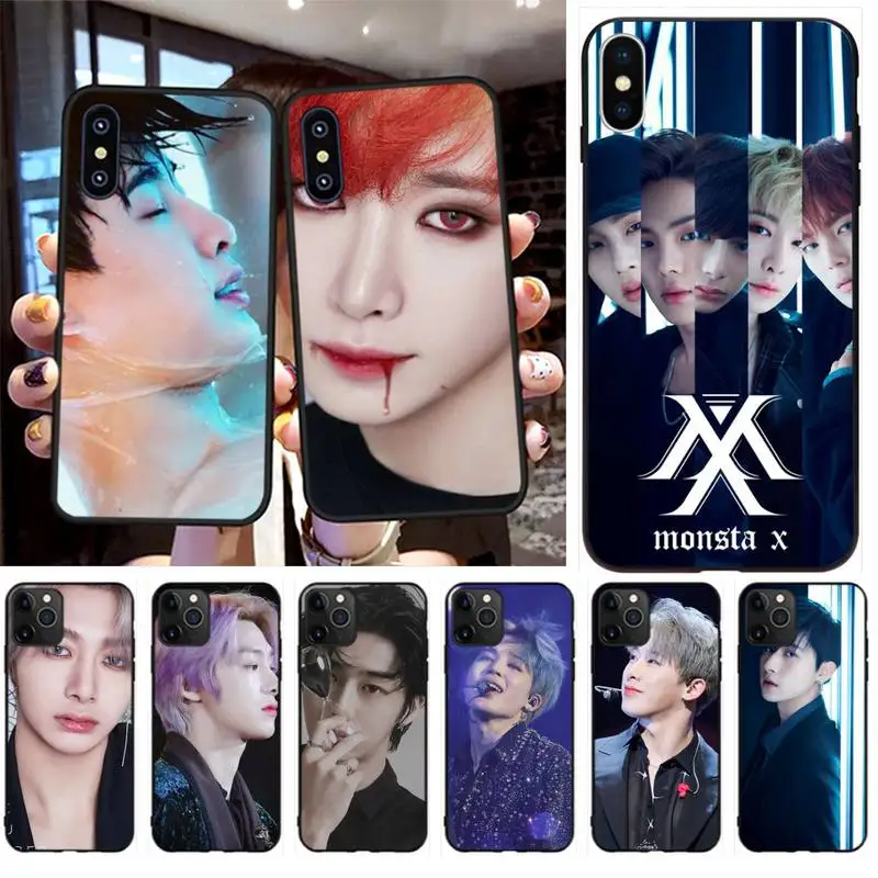 NBDRUICAI Monsta X KPOP Boy Group черный мягкий чехол для телефона iPhone 11 pro XS MAX 8 7 6 6S Plus 5S SE XR |